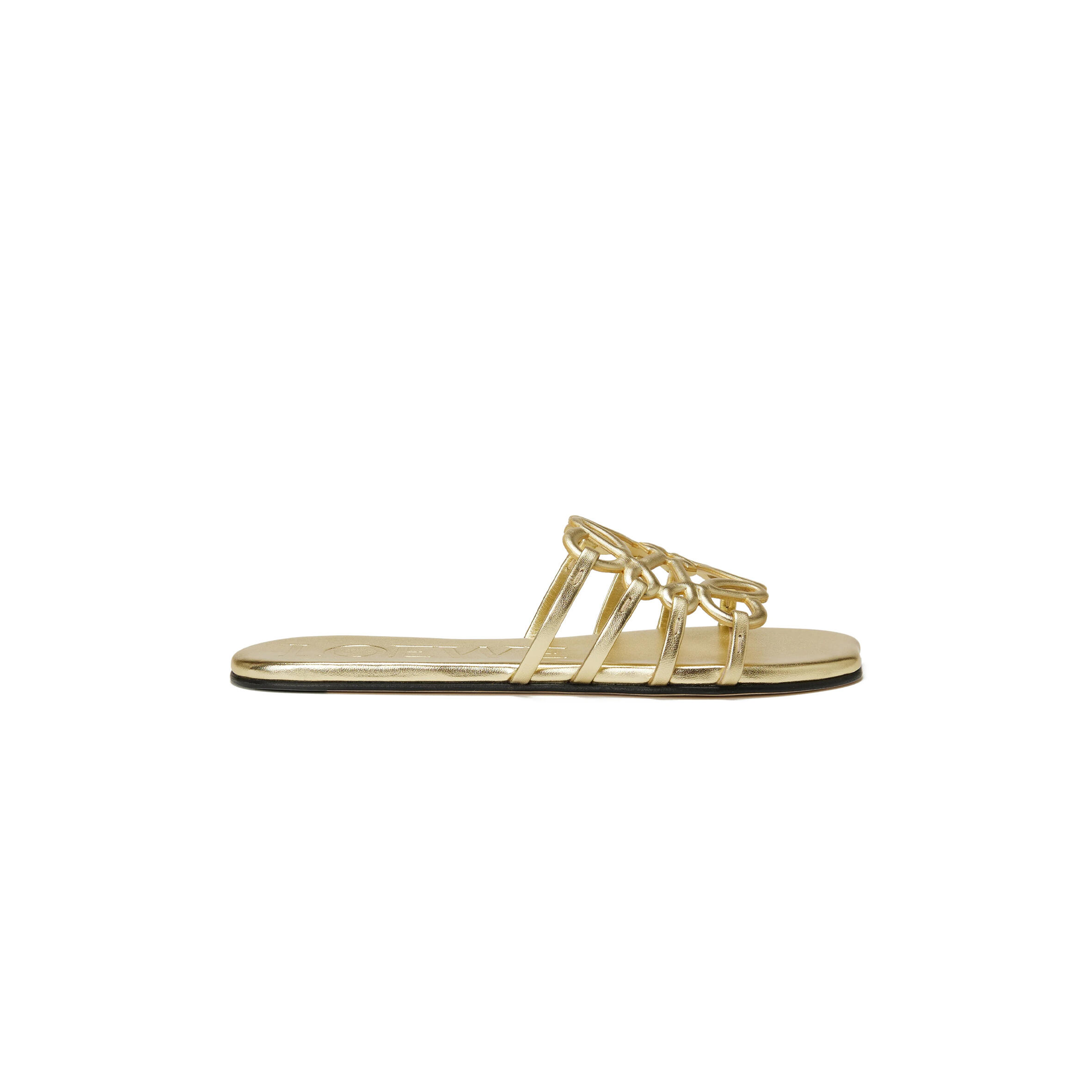 LOEWE PETAL ANAGRAM SLIDE IN LAMINATED LAMBSKIN LPEA465X08
